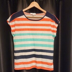 MODERN ATTRACTION - Junior Girls Dark Salmon And Navy/Turquoise Shirt